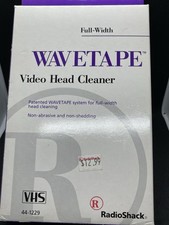 Vintage Radio Shack Wavetape VHS Video Head Cleaner Cassette NOS
