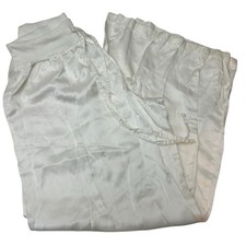 PJ Harlow Egg Nog Jolie Capri Pajama Pants Satin Blend Size XS