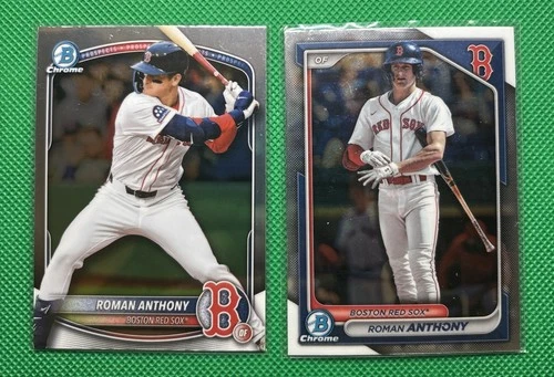 Bowman Chrome Roman Anthony TWO CARD LOT Team USA & Boston Red Sox FREE SHIP