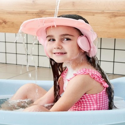 Bath Cap wash Shower Shampoo Visor hat Prevent Water Entering The Eyes and Ea...