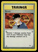 Pokemon Card Gym Heroes Brock 98/132 Rare on eBay