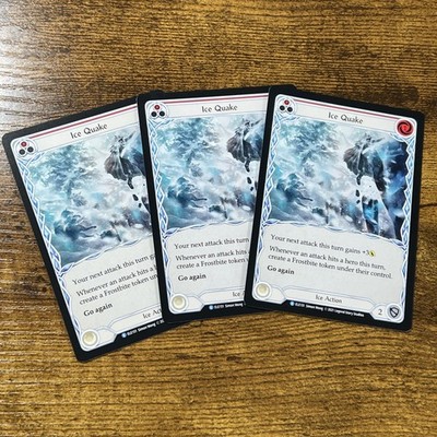 Ice Quake Red Playset FAB Flesh and Blood Tales of Aria 1st Edition Rare Card 3
