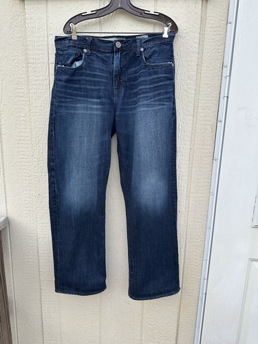 BKE Buckle Tyler Jeans Mens 34R Blue Denim Straight Leg Pants 34x32 Distressed - Picture 2 of 12