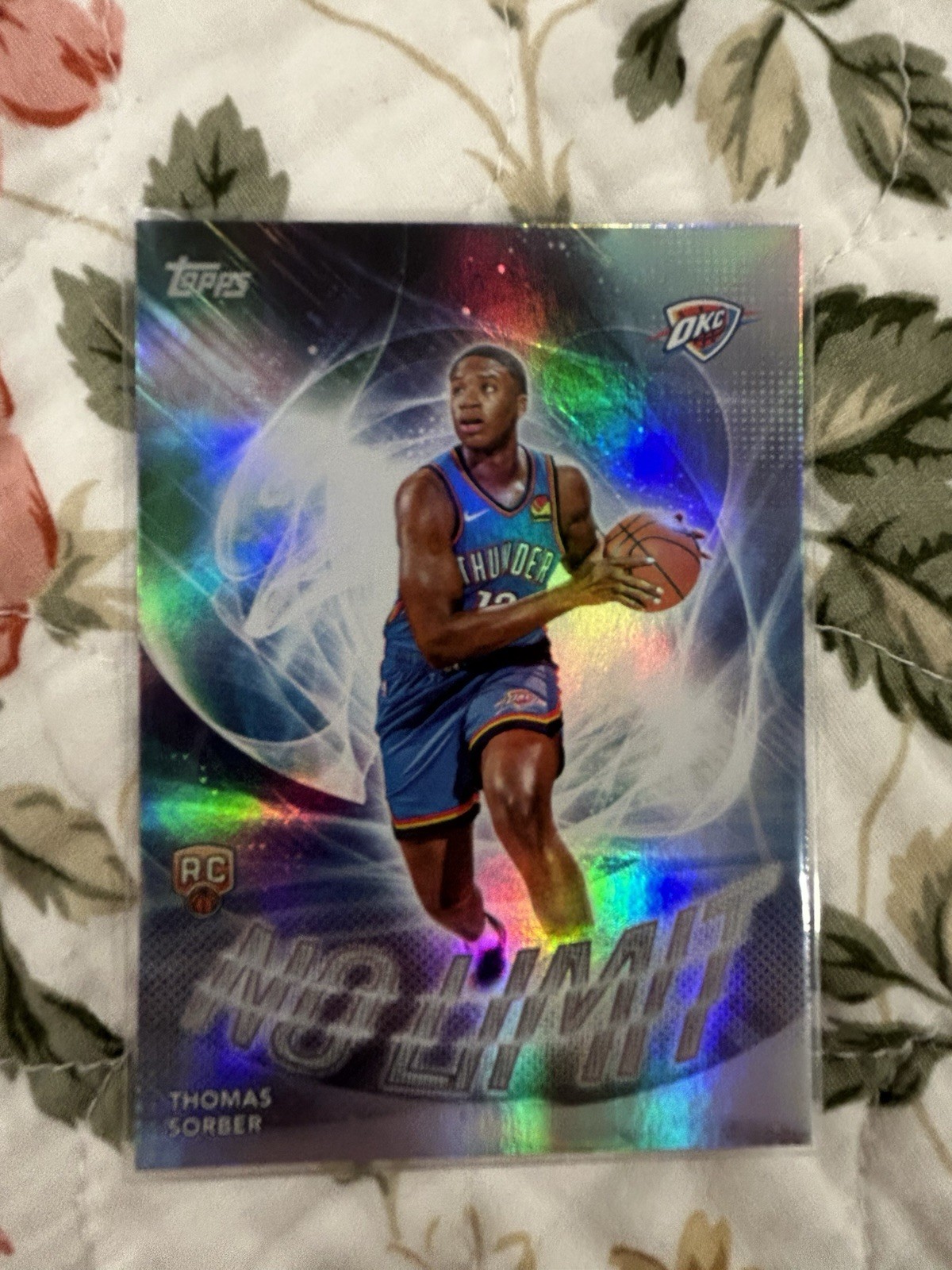 2025-26 Topps Basketball #NL-15 Thomas Sorber No Limit FOIL - RC Rookie Thunder