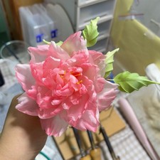 11cm Handmade Silk Peony Pink Gradient Millinery Hat Fascinator Bridal Applique
