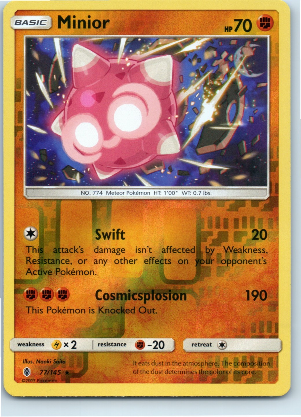 Minior Guardians Rising 77/145 Holo Rare Reverse Holo Pokemon Near Mint