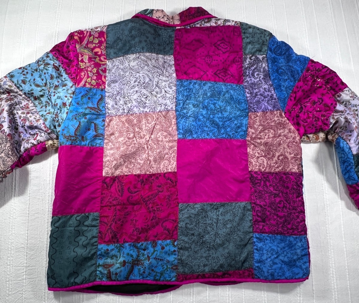 Tantrums Collection Patchwork Silk Jacket Boho Hi… - image 6