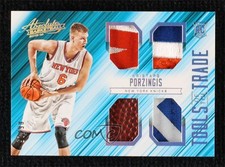 2015-16 Panini Absolute 6/25 Kristaps Porzingis #4 Quad Patch 07vd