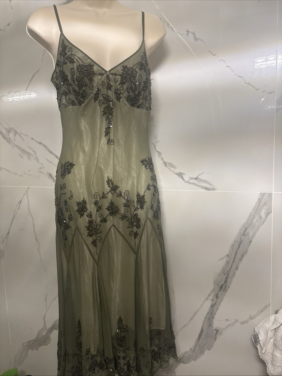 beaded dresses for wedding guest Ieena for Mac Duggal - Black Beaded Crepe Scoop Neck Sleeveless Midi Dress main image 0
