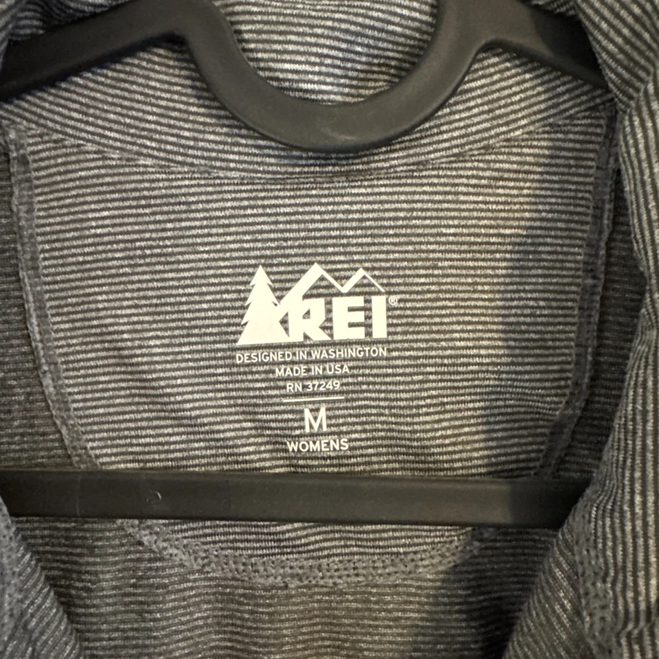 Camisa REI Coop Gris 1/4 Cremallera Tecnología Manga Larga Rendimiento Pullover Mujer’s Mediana Foto 2 de 3