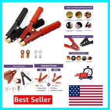 Alligator Clip Jumper Cables Set - Versatile Clamps for Car and Boat Batteries