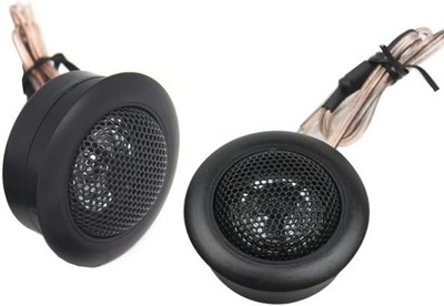 Car Tweeter Speaker 1-Inch 200 Watt Silk Dome Tweeters Audio Component Black 