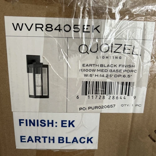 Quoizel WVR8405 Black Westover Single Light 14"H Outdoor Wall Sconce - Picture 5 of 11