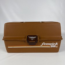 Vintage Fenwick 1060 Tackle Box Brown Plastic...