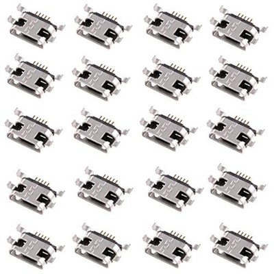 20 Stück Micro USB Weiblich Buchse 180 Grad 5Pin Jack Lötsteckverbinder