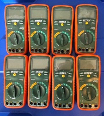 Lot Of 8 Extech Instruments Digital True RMS Multimeter 430 - (Meters Only)