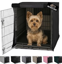 GORILLA GRIP Dog Crate Covers Compatible with Amazon Basics 24 x18 x20 Black