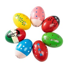 Musfunny Egg Shakers Set 7pcs Wooden Hand Percussion Shakers Musical Maracas ...