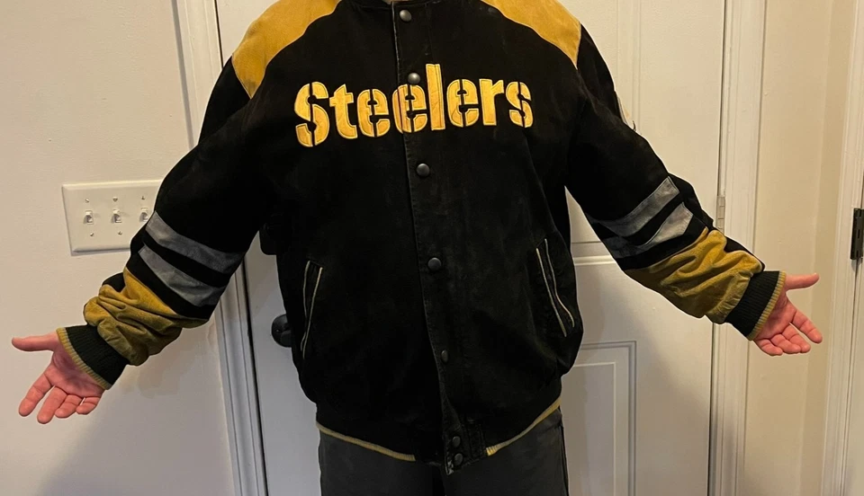 Pittsburgh Steelers замшевая кожаная куртка XXL 2XL б/у - Изображение 2 из 4
