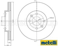 2X Bremsscheibe Metelli 23-0550C 2 Bremsscheiben Vorderachse Vorne FüR Renault