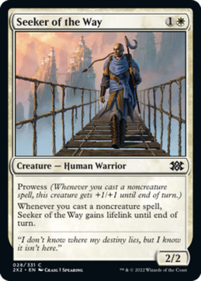 1x Seeker of the Way MTG Double Masters 2022 NM Magic Regular