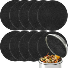 10 Pack Compost Bin Filters - Cut to Fit Activated Charcoal Pads