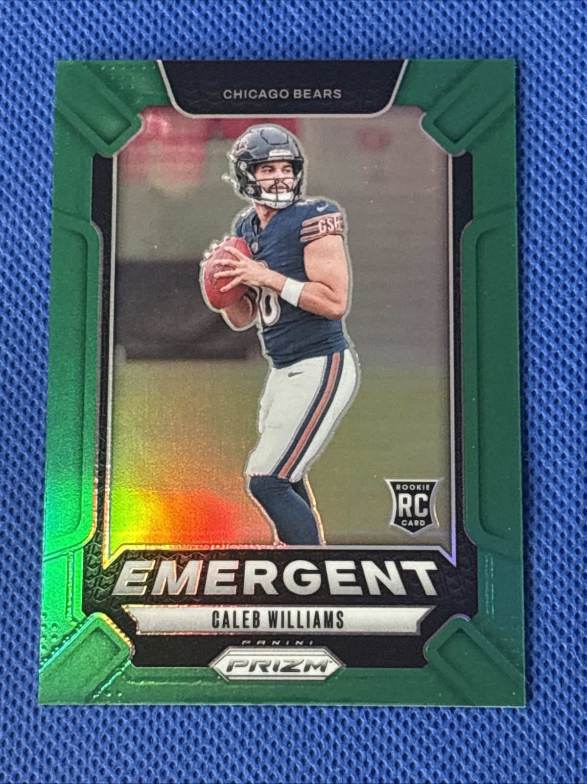 2024 Panini Prizm - Emergent Caleb Williams #1 Green Prizm RC Rookie Bears