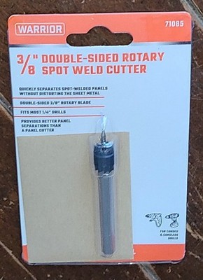 Warrior 3/8'' Double Sided Rotary Spot Weld Cutter: Fits Most 1/4'' Drills #71085