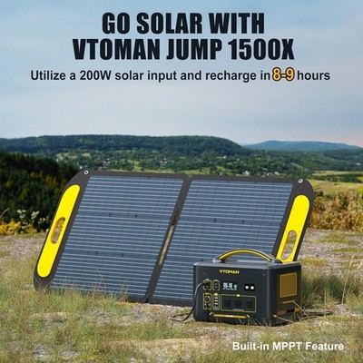 VTOMAN Jump 1500X 1500W/828Wh Portable Power Station with 110W