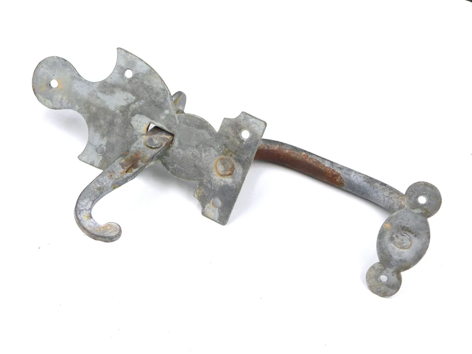 Loquet poucier traditionnel amovible, acier zingué Porte, serrure,Cave, Grange - Photo 3/4