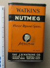 tin spice box Watkins Nutmeg large 8oz.  Pry shaker lid — photo 1