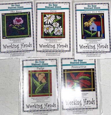 Working Hands Bonnie Shropshire No Sew Stained Glass Applique Patterns Flowers