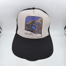 Vintage Double Arch Arches National Park Moab Utah Snapback Cap Trucker Hat OSFA