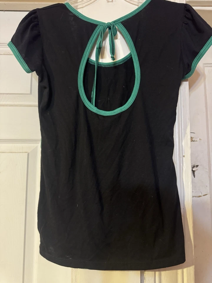 Top vintage Y2K Rockabilly Pin Up Punk Key Hole para mujer L Foto 4 de 4