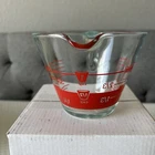 Pyrex 1 Cup (8 Oz) Vintage Clear Glass Red Letter Reverse Read Measuring Cup USA