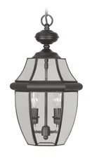 Livex Lighting 2255 Black Monterey 2-Light Outdoor Pendant