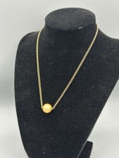 15 3/4  Golden Mother Of Pearl Station Choker/Necklace. Great For Layering.