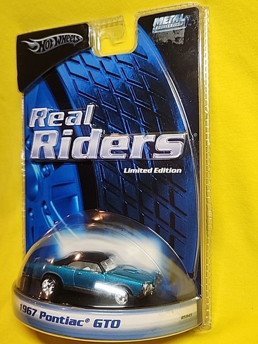 2005 HOT WHEELS 1967 PONTIAC GTOREAL RIDERS TEAL BLUE LIM ED NIP 🔥J - Picture 12 of 13