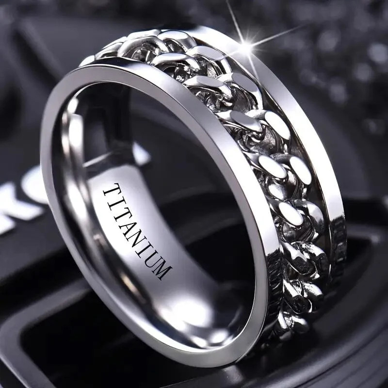 Men's 8mm Titanium Steel Ring