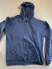 Hanes Ecosmart Hoodie Mens Medium Blue Fleece Lined Full Zip Performance Outdoor