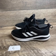 Adidas Fortarun Unisex Kids 5 Running Shoes Black White Lace Up Athletic Sneaker