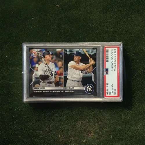 2022 Topps Now MLB Yankees #976 Aaron Judge/Roger Maris Tied 61st HR PSA 10