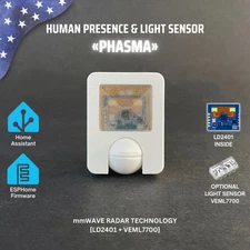 Human Presence & Light Sensor «PHASMA» for Home Assistant (LD2401 + VEML7700)