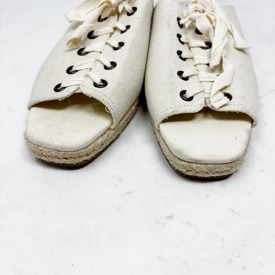 Urban Outfitters Espadrille Lace Up Mules Womens US 9 EU 40 Slides Sandals - Image 2 of 4