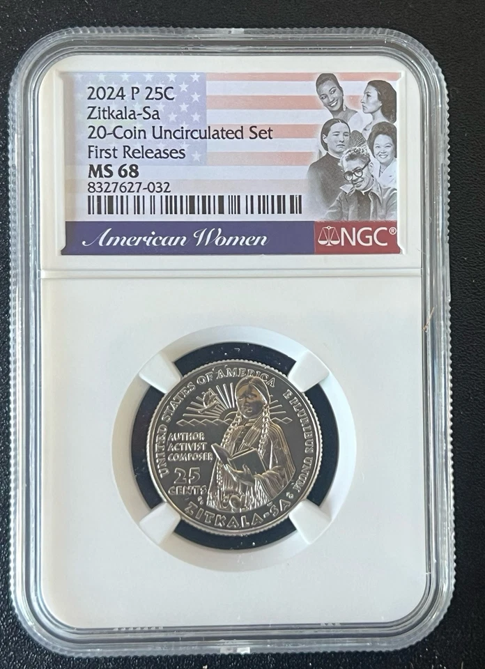 2024 P Philadelphia Zitkala-Sa Womens Quarter NGC MS 68 First Releases - Image 3 of 4