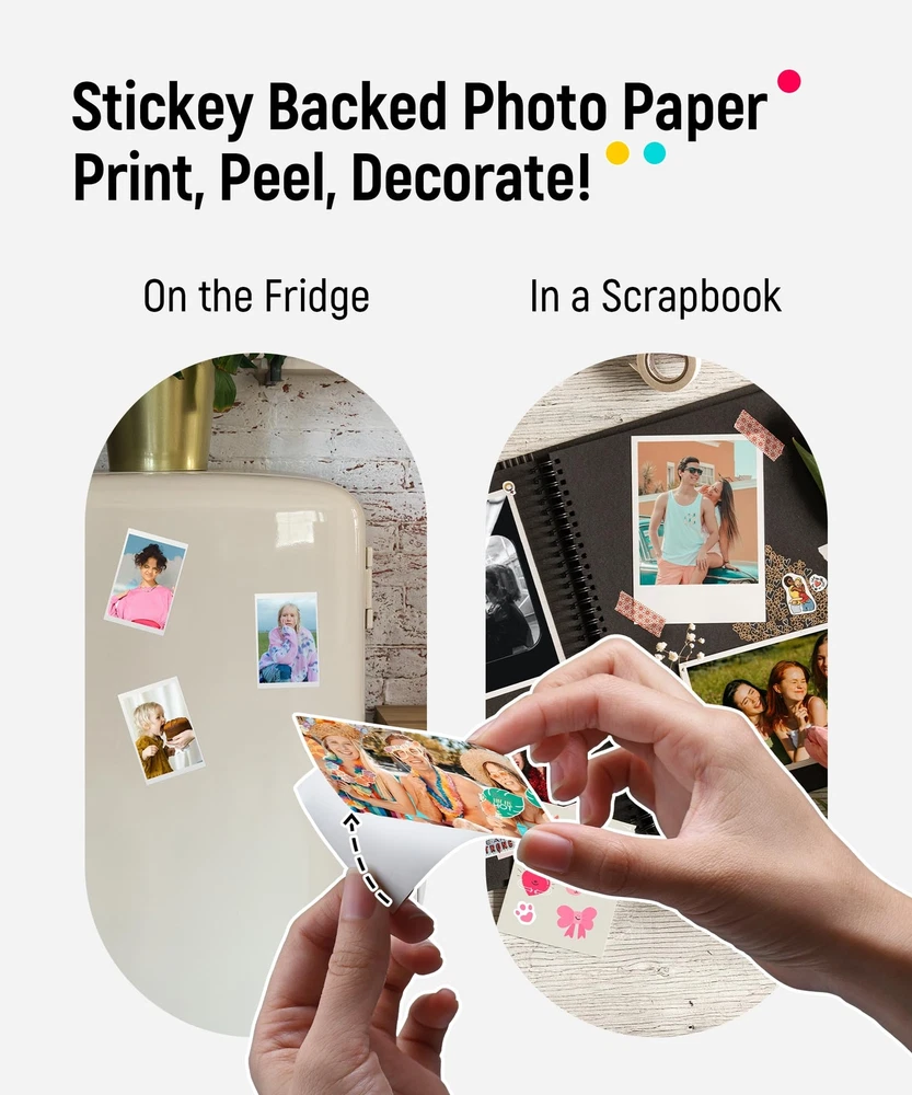 2x3" Mini Portable Photo Printer Bundle with 50 Zink Paper