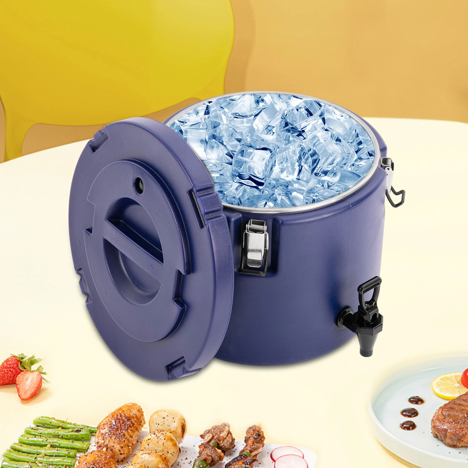 Beverage Cooler Water Jug Drink Insulated Dispenser 304 Stainless Steel Interior