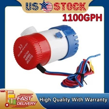 1100GPH 12V Electric Bilge Pump For Boat Marine Submersible Sump Water Transfer