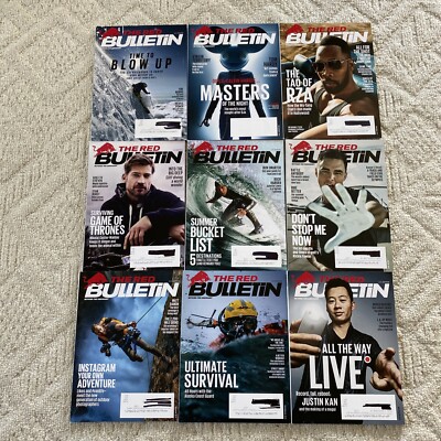 The Red Bulletin 2016 (9 issues) Jan. Feb. Mar. Apr. May, July, Aug, Sept. Nov. 