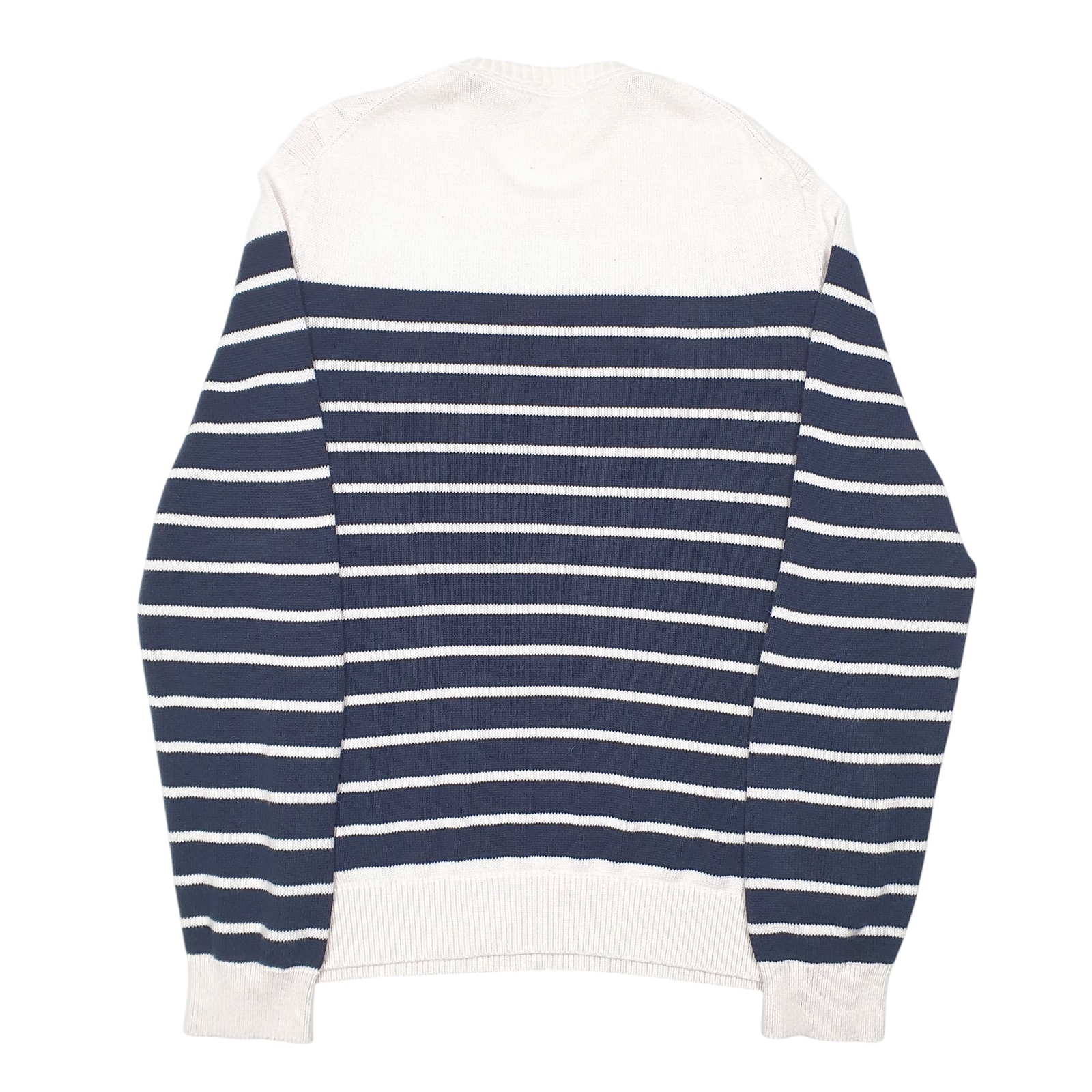 NAUTICA Crewneck Knit Nautical Stripe Jumper Sweatshirt Mens L image 3